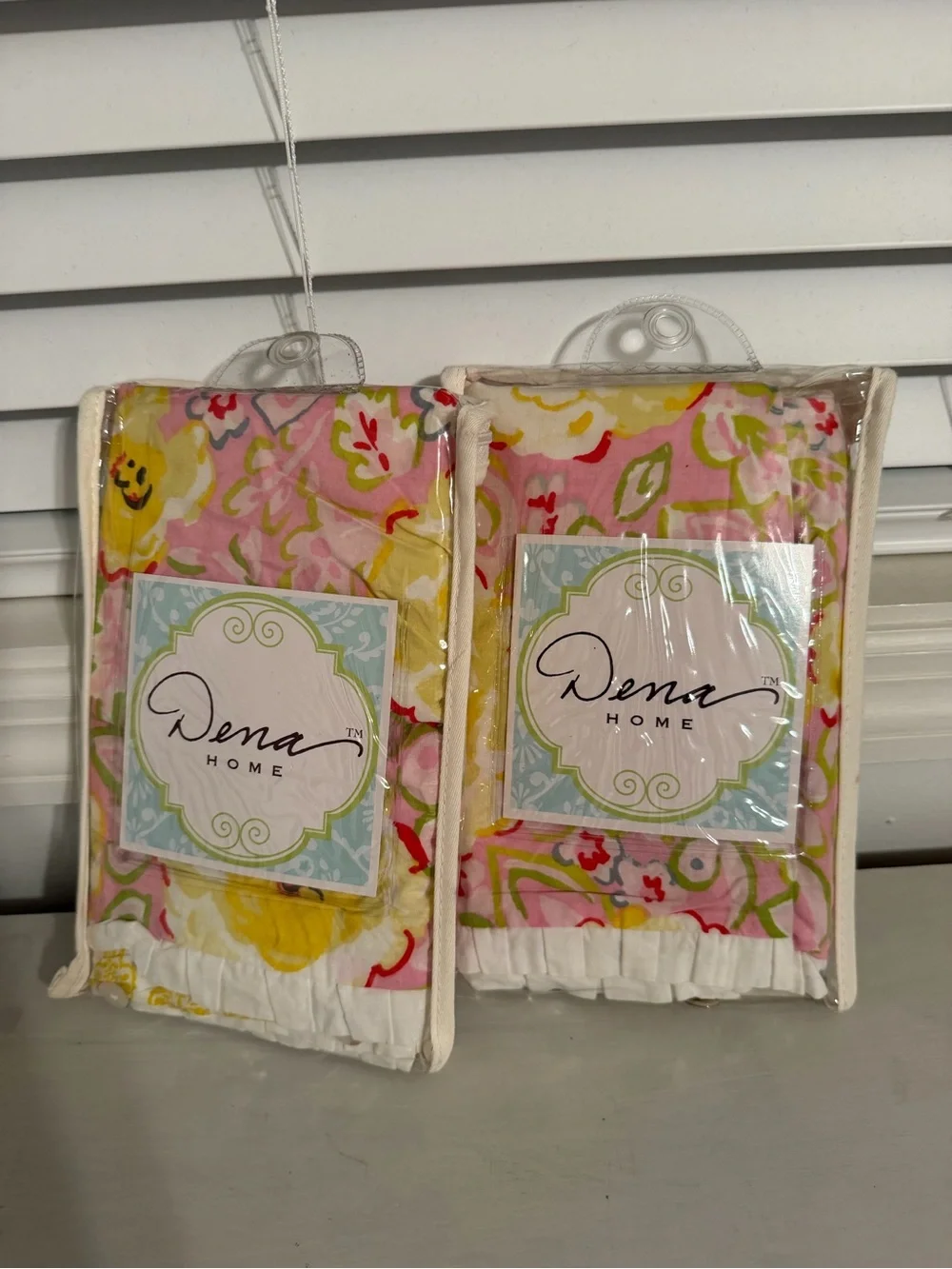 NIP Dena Home Jada Floral Euro Shams (2) Cottage core Granny Shabby Chic 26 X 26